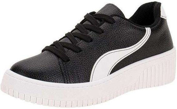 Tênis Feminino Casual Beira Rio 4316110 - Preto/Branco