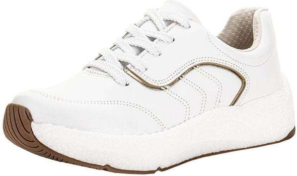 Tênis Feminino Casual Beira Rio 4327101 Branco/Dourado