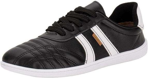 Tênis Feminino Casual Moleca 5605475 - Preto/Branco