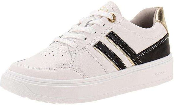 Tênis Feminino Casual Pegada 211302 - Branco/Preto