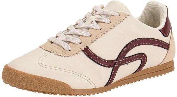 Tênis Feminino Casual Piccadilly 906001 - Bege/Vermelho