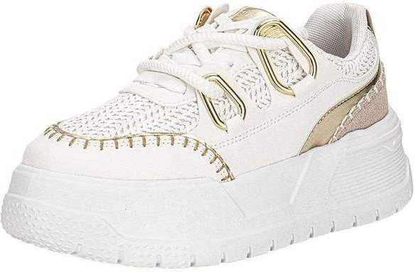 Tênis Feminino Casual Ramarim 25762333 - Bege/Dourado