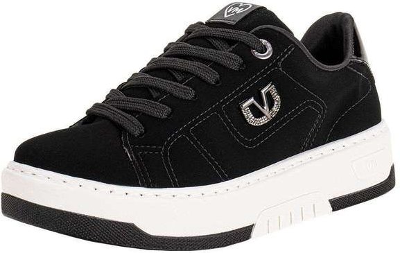 Tênis Feminino Casual Via Marte 126014 - Preto/Nobuck