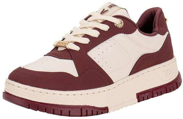 Tênis Feminino Casual Via Marte 219002 - Bege/Vermelho
