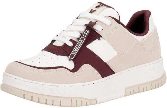 Tênis Feminino Casual Via Marte 219003 Bege/Vermelho