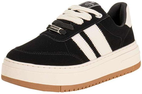 Tênis Feminino Casual Via Marte 233004 - Preto/Nobuck