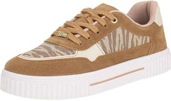 Tênis Feminino Casual Vizzano 1307216 - Bege/Branco