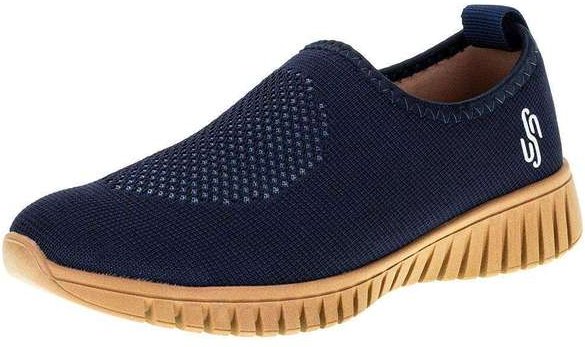 Tênis Feminino Gaspea Tricot Usaflex - Ae2208 - Marinho