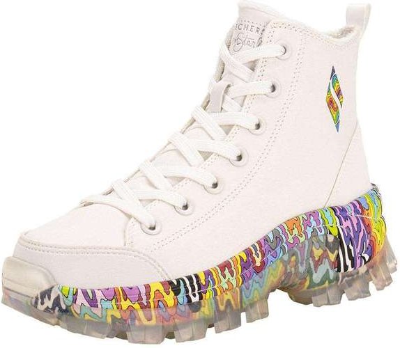 Tênis Feminino Jen Stark: Hi Ryze See-Thru Drip Skechers 177963 - Branco
