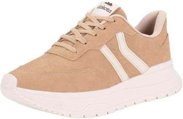 Tênis Feminino Jogging Dakota D0142 - Bege/Branco