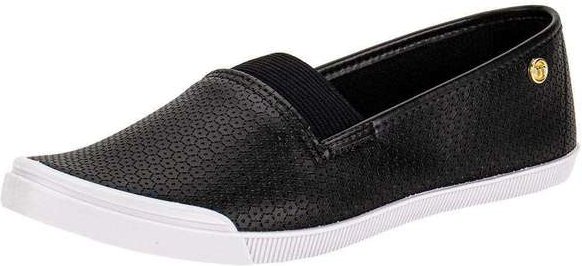 Tênis Feminino Slip On Moleca 5109791 - Preto