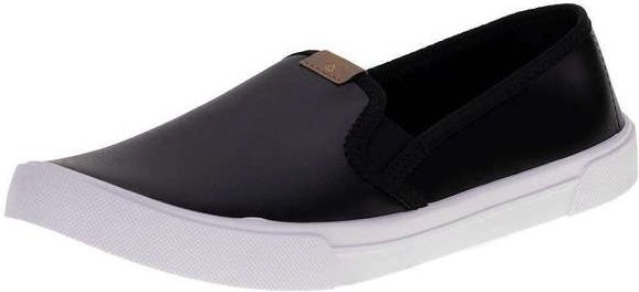 Tênis Feminino Slip On Moleca 5296530 - Preto