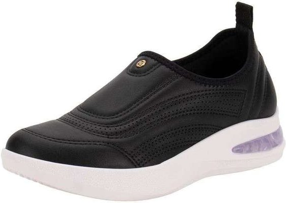 Tênis Feminino Slip On Softstep Piccadilly 940002 - Preto