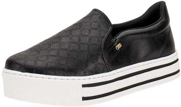 Imagem principal Tênis Feminino Slip On Via Marte 010023 Preto/Branco VIA MARTE