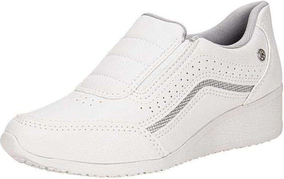 Tênis Feminino Upper Slip On Kolosh C1817 - Branco/Prata