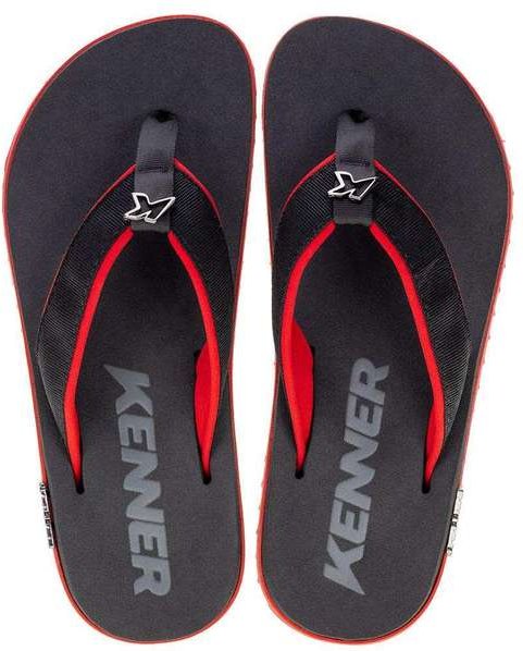 Chinelo Masculino Kivah Cushy Kenner - Tkh - Preto/Vermelho 01