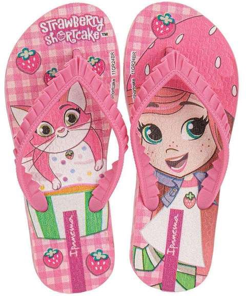 Chinelo Infantil Moranguinho Sugar Ipanema 27291 - Rosa