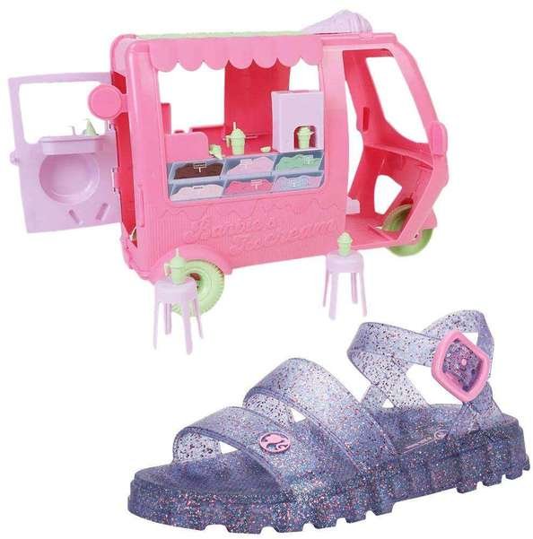 Imagem principal Kit Sandália Infantil Barbie e Sorveteria Grendene Kids 23221 Lilás GRENDENE KIDS
