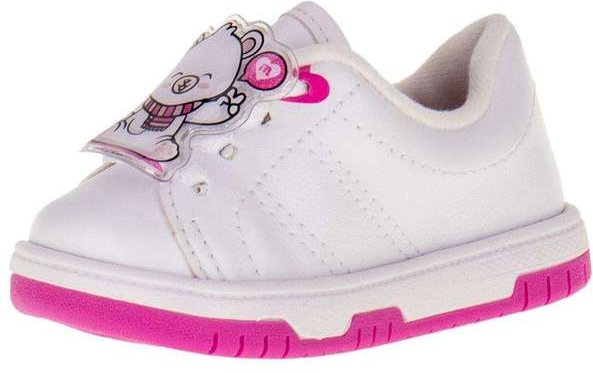 Tênis Infantil Baby Molekinha - 2728102 - Branco/Rosa