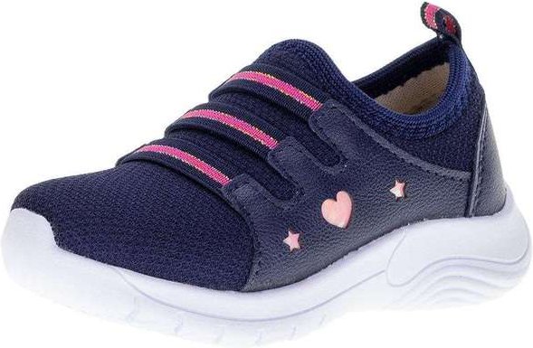 Tênis Infantil Feminino Slip On Lily Kids - 19022 - Azul/Rosa