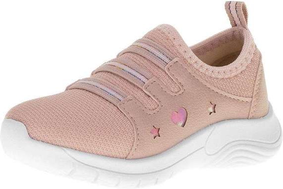 Tênis Infantil Feminino Slip On Lily Kids - 19022 - Salmão 01