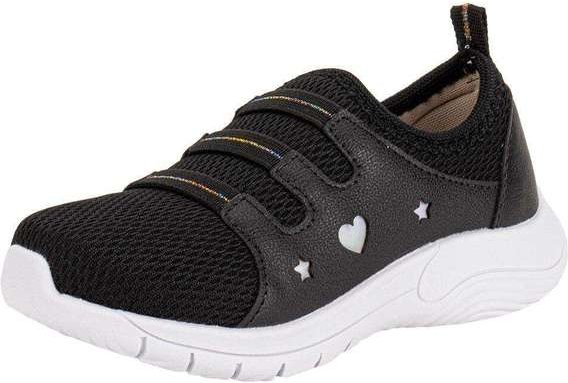Tênis Infantil Feminino Slip On Lily Kids - 19022 - Preto 01