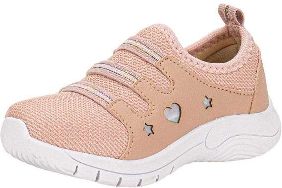 Tênis Infantil Feminino Slip On Lily Kids - 19022 - Rosa/Branco