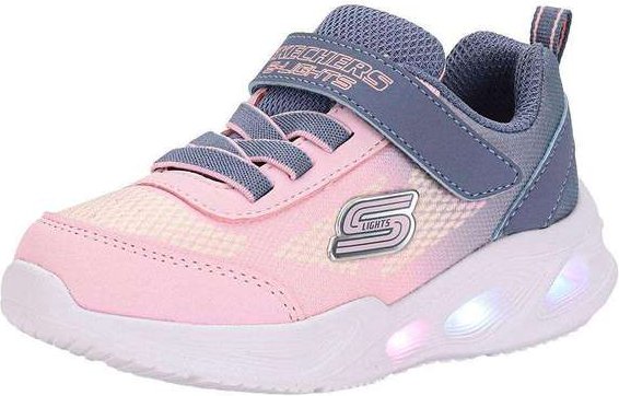 Tênis Infantil S Ligths Sola Glow Ombre Deluxe Skechers 303714n - Cinza/Rosa