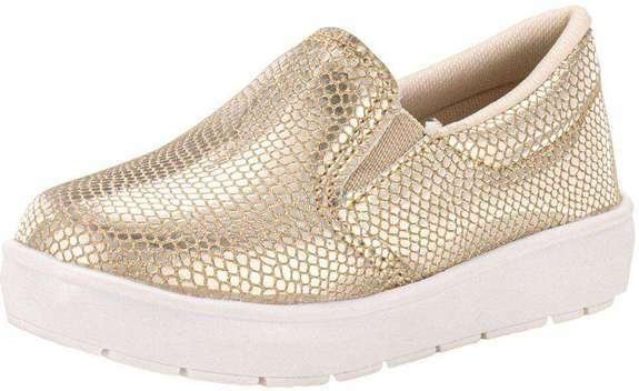 Tênis Infantil Slip On Bella Ninna 80042 - Ouro