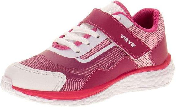 Tênis Infantil Via Vip - Vv9512 - Branco/Rosa