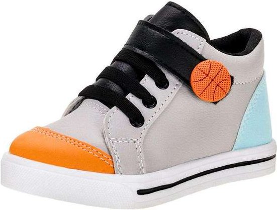 Imagem principal Tênis Infantil Cano Alto Lindo Jú 502477 - Cinza/Laranja Lindo jú