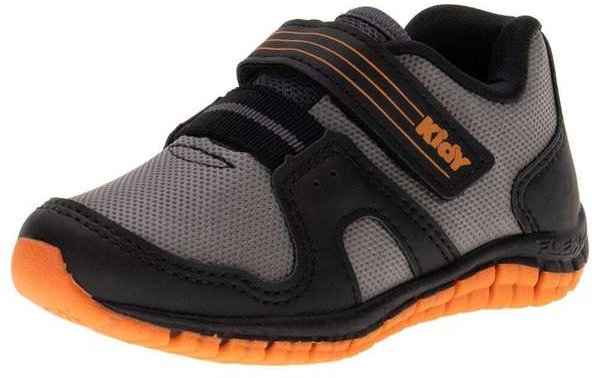 Imagem principal Tênis Infantil Flex Kidy 1640318 - Preto/Laranja Kidy