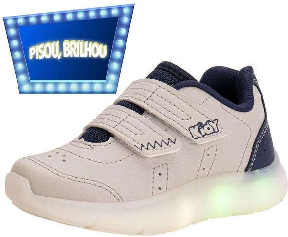 Tênis Infantil Flex Ligth Kidy 0200203 Cinza/Azul