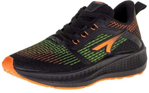 Tênis Infantil Masculino Pegasus Ykes - 0200 - Preto/Laranja