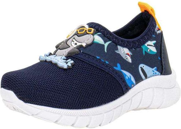 Tênis Infantil Slip On Kids Top - 335 Azul/Laranja