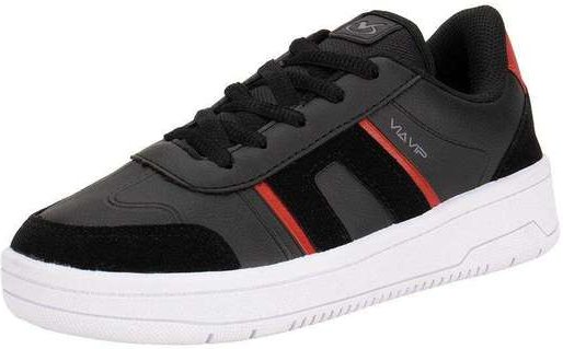 Imagem principal Tênis Infantil Via Vip Vv4515 - Preto/Vermelho Via Vip