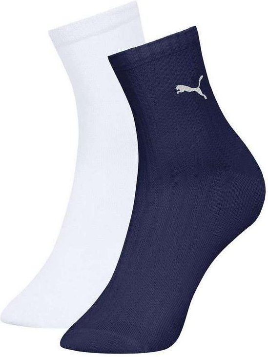 Kit 2 pares de Meias Esportiva Cano Médio Puma 4970-001 979-Branco-Marinho