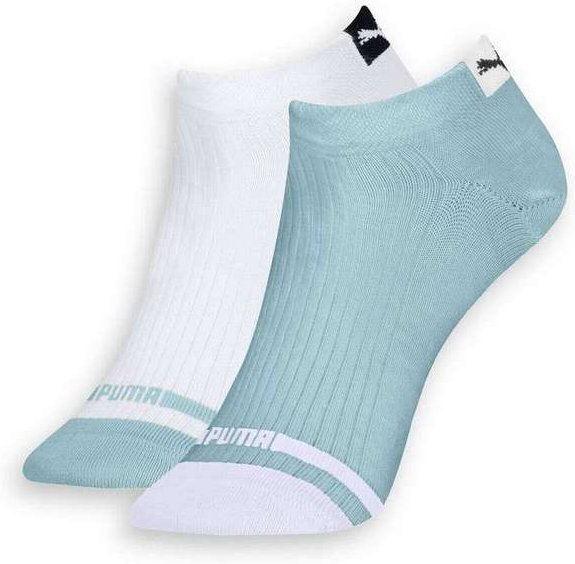 Kit 2 pares de Meias Esportiva Cano Curto Puma 4745-001/002 993-Verde-Água-Off-White
