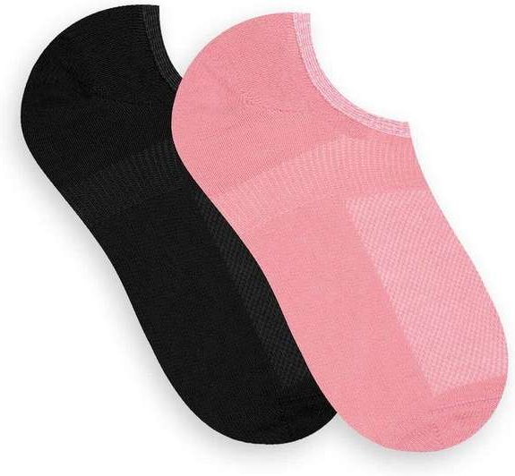 Imagem principal Kit 2 pares de Meias Invisível Selene 4805-001 998-Preto-Rosado SELENE