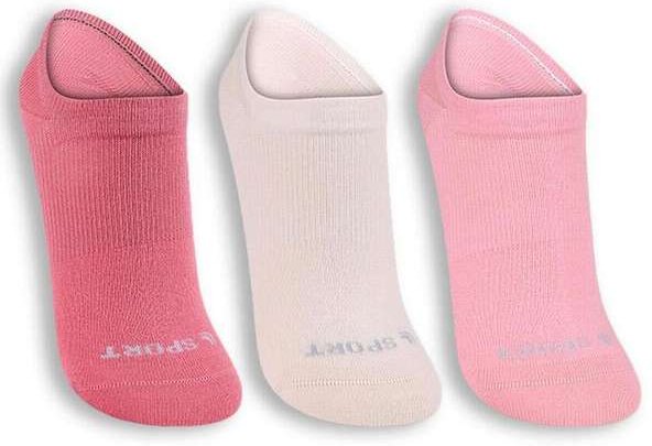Imagem principal Kit 3 pares de Meias Invisível 3171-089 0903-Rosa-Branco Lupo Lupo