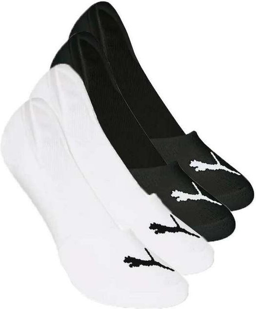 Kit 4 pares de Meias Invisível Puma 4715-001 Branco-Preto