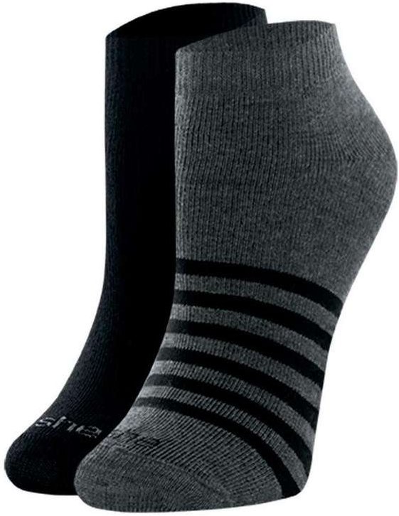Kit 2 pares de Meias Cano Curto She 286.04 Pt00-Chumbo-Preto