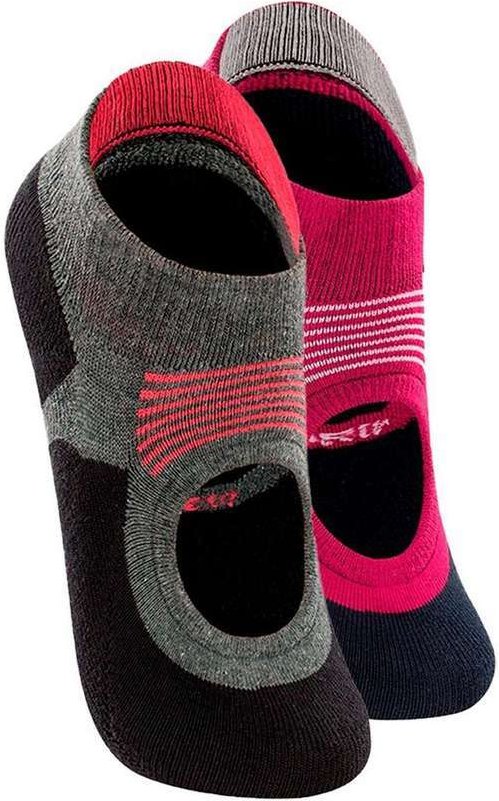 Imagem principal Kit 2 pares de Sapatilhas Antiderrapante Pilates Lupo 3286-002 Cinza-Chumbo-Cereja Lupo