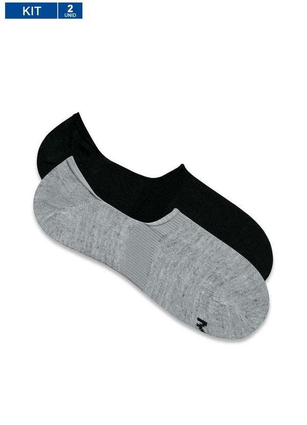 Imagem principal Kit 2 pares de Sapatilhas Invisível Mash 207.02 Cz05-Cinza-Preto MASH