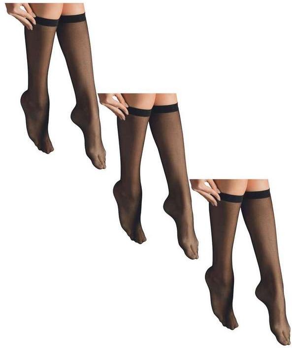 Imagem principal Kit 3 pares de Meias 3/4 Fio 15 Selene 9040 Preto SELENE