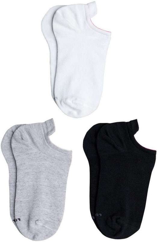 Kit 3 pares de Meias Cano Curto Lupo 4536-089 0901-Branca-Cinza-Preta