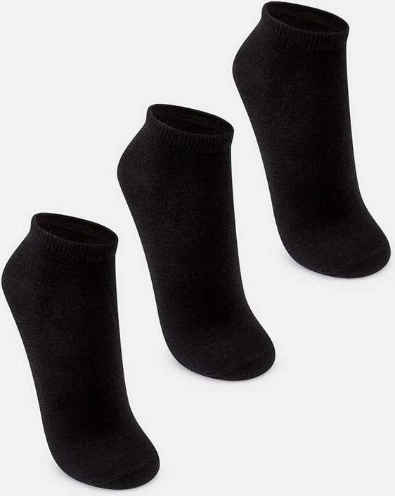 Kit com 3 Meias Cano Curto Puket 8548 3605-102-Preto