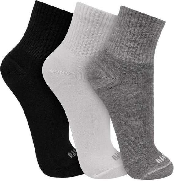 Kit 3 pares de Meias Cano Curto Trifil 8011 0901-Preto-Branco-Mescla