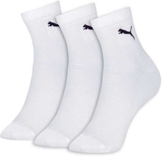 Kit 3 pares de Meias Cano Médio Puma 4740-001 999-Branco