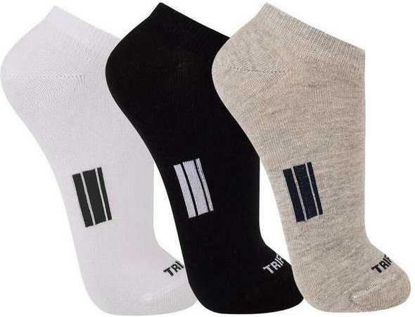 Kit 3 pares de Meias Esportiva Cano Curto Trifil 6234 0002-Branco-Mescla-Preto